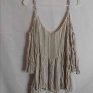 Striped Cream Women's Top